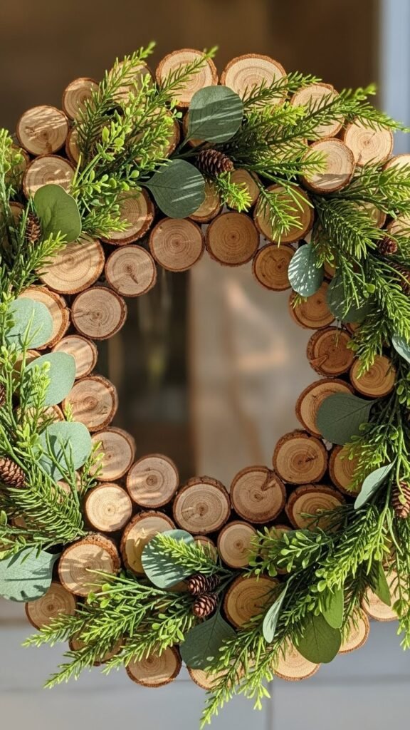  Wood Slice Mini-Wreath