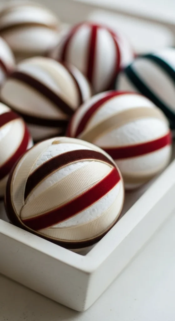 Ribbon-Wrapped Styrofoam Balls