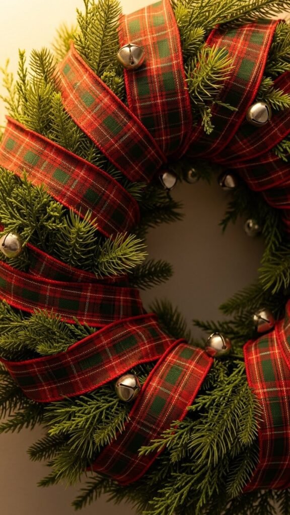 Cozy Plaid Ribbon Wreath