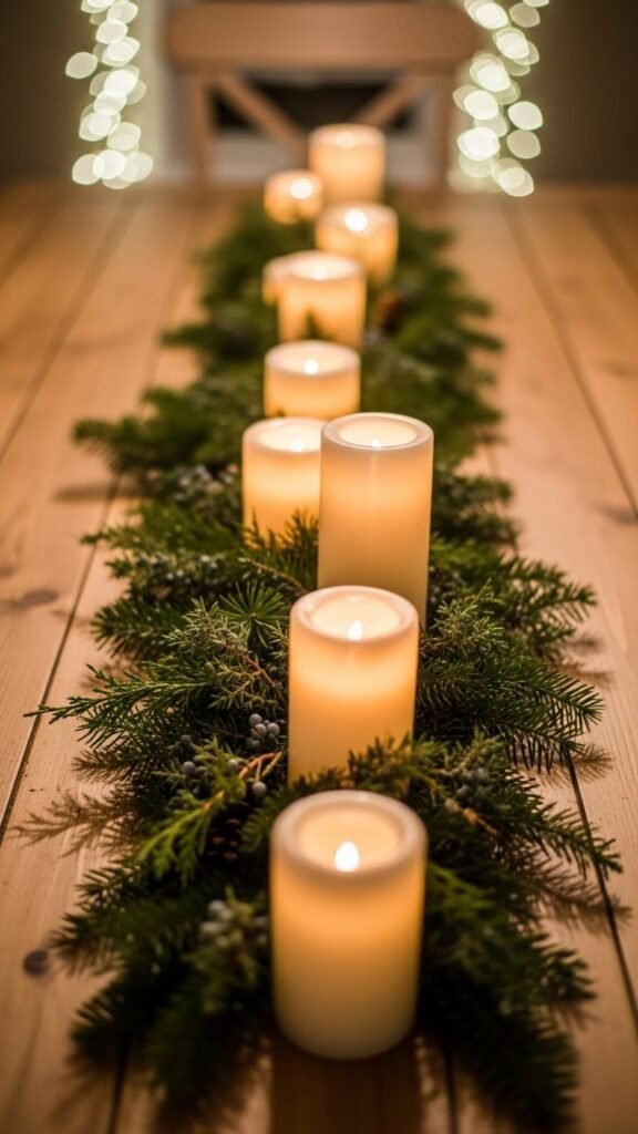 Evergreen & Candle Runner