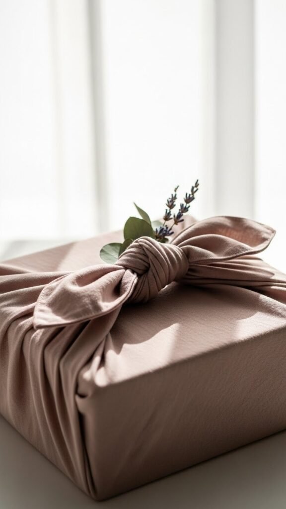 Fabric Wrap With Knotted Ends