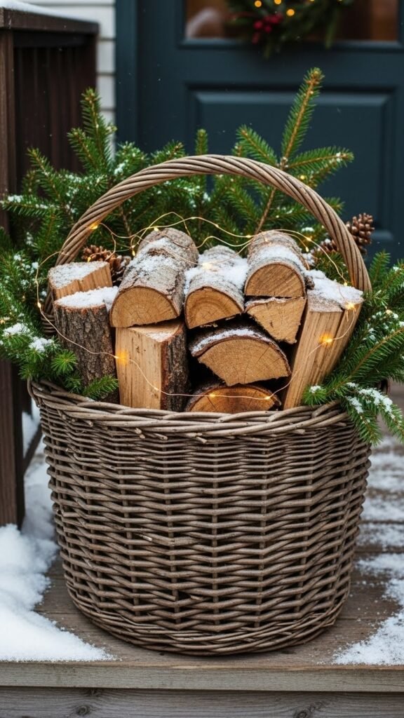 Basket of Firewood Display