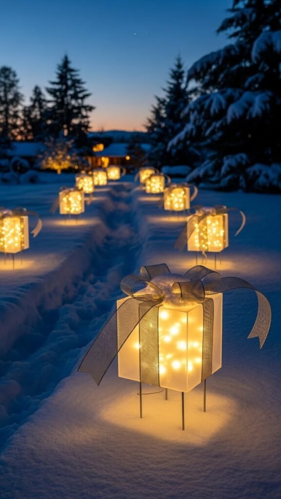 DIY Gift Box Yard Stakes