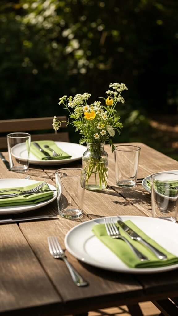 Green Cloth Napkins For Outdoor Tables