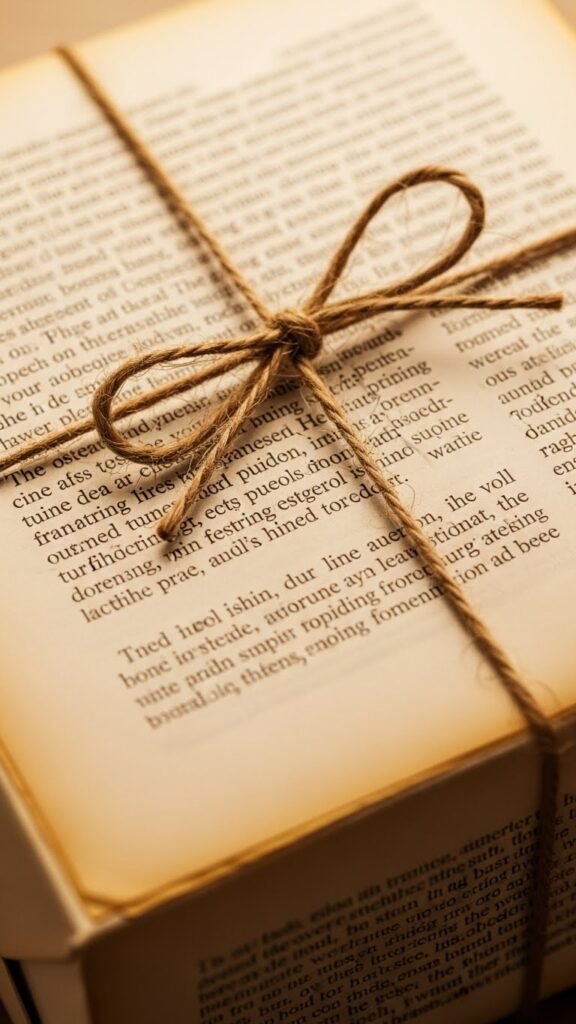 Recycled Book Page Wrap