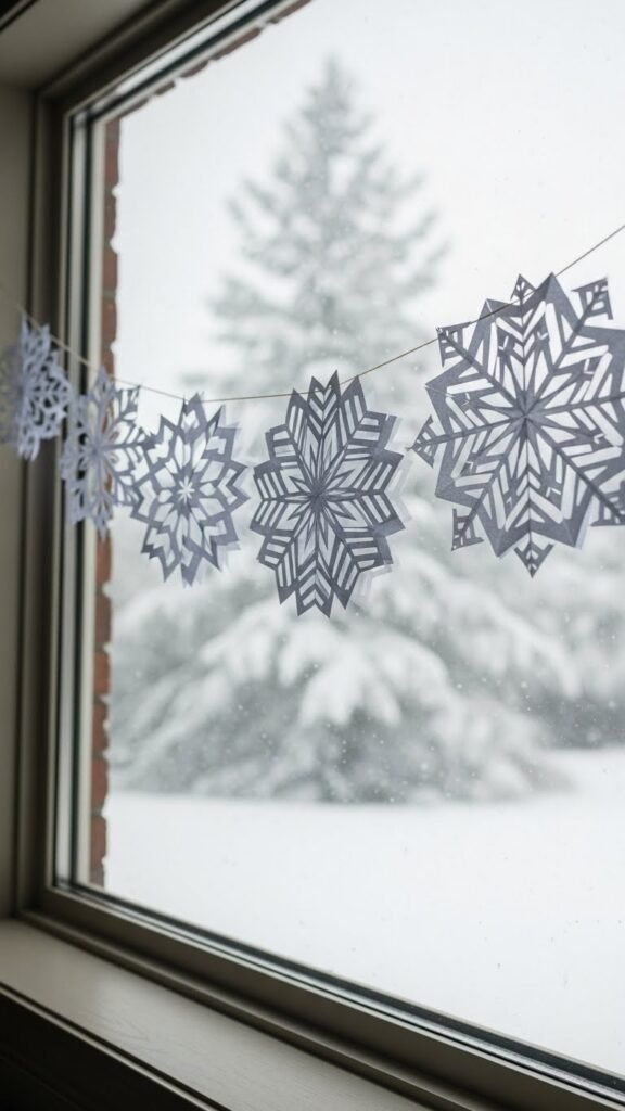 Snowflake Cutout Garland