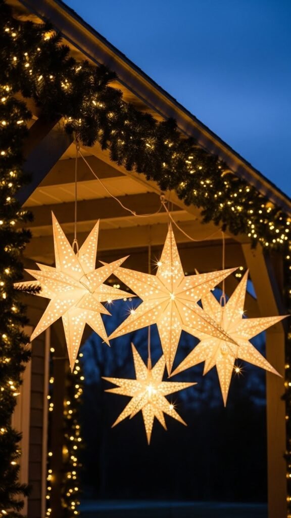 Hanging Porch Star Lights