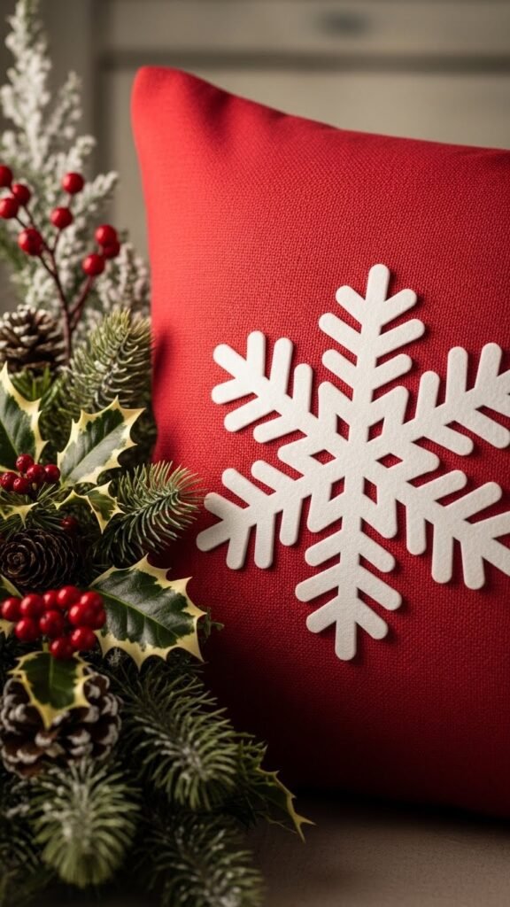 Snowflake Cutout Pillow