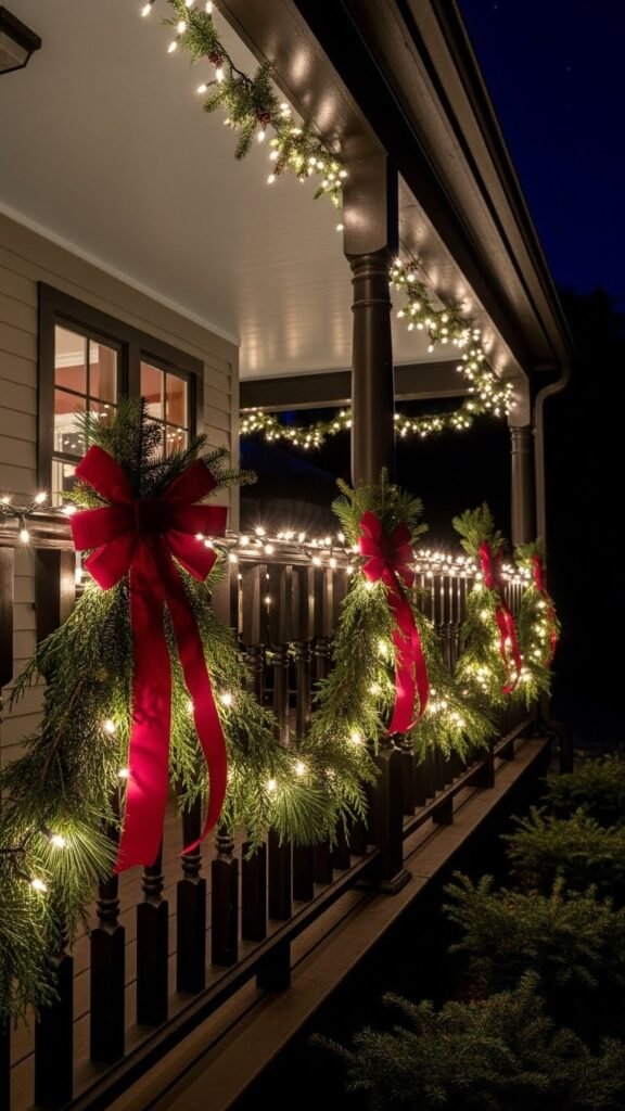 Porch Railing Bow Clusters