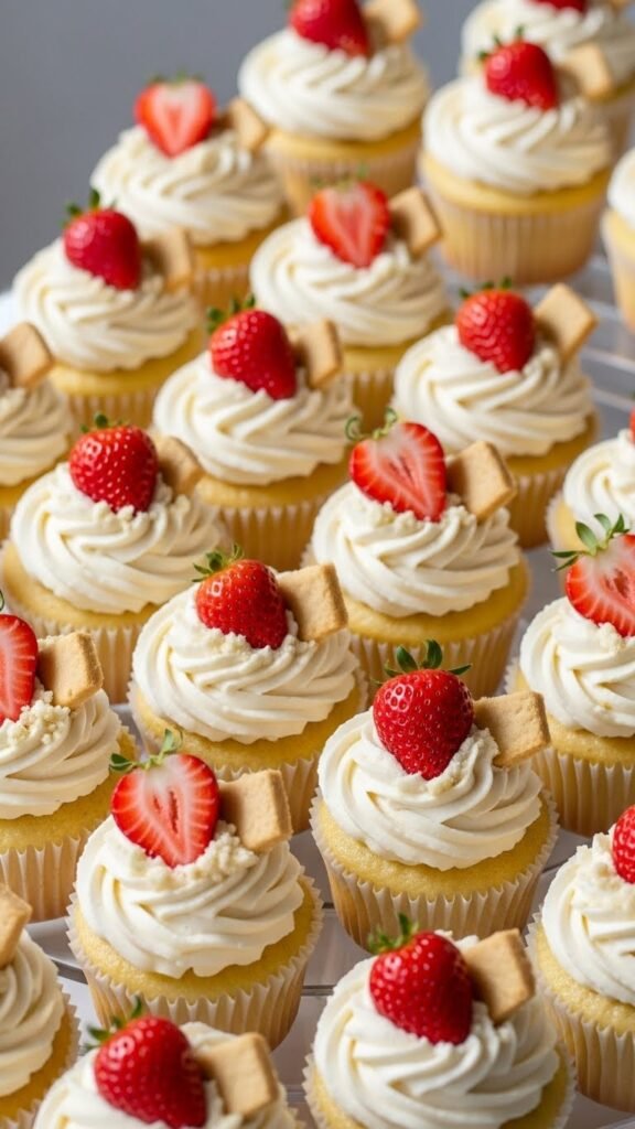 Strawberry Shortcake Style Cupcakes