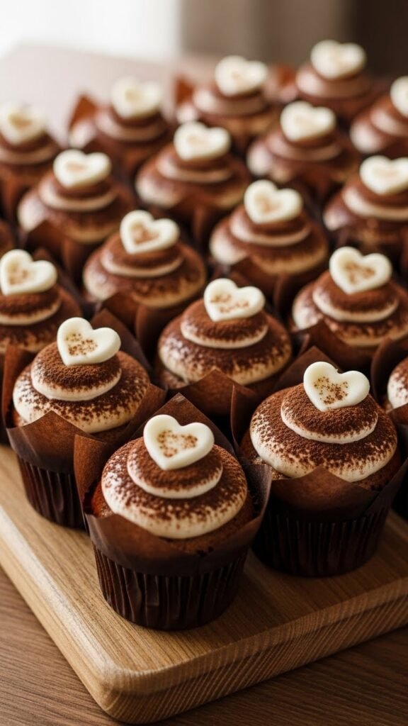  Cocoa Dusted Romance Cupcakes