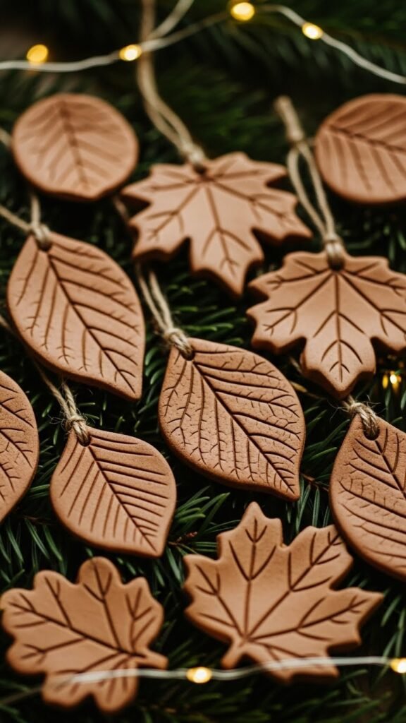  Clay Leaf Ornaments