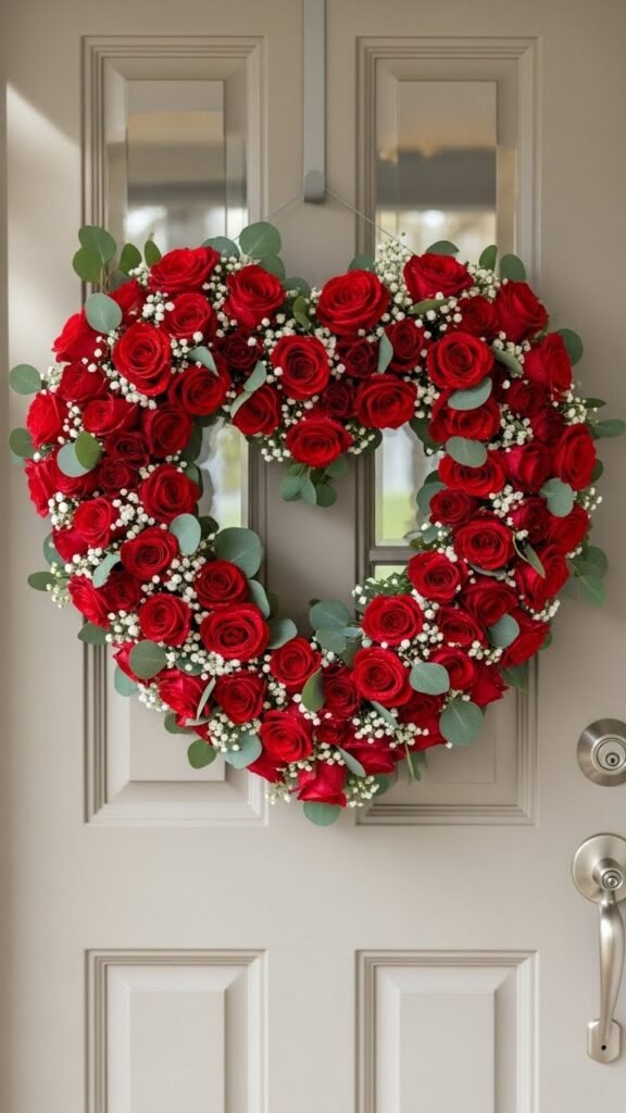 Romantic Rose Heart Wreath