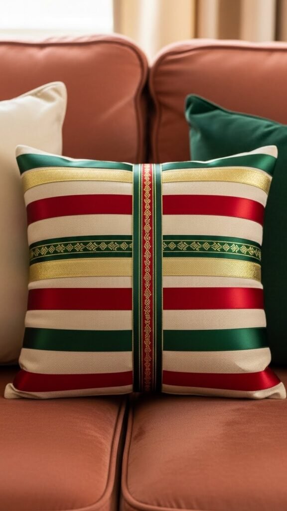 Layered Ribbon Pillow