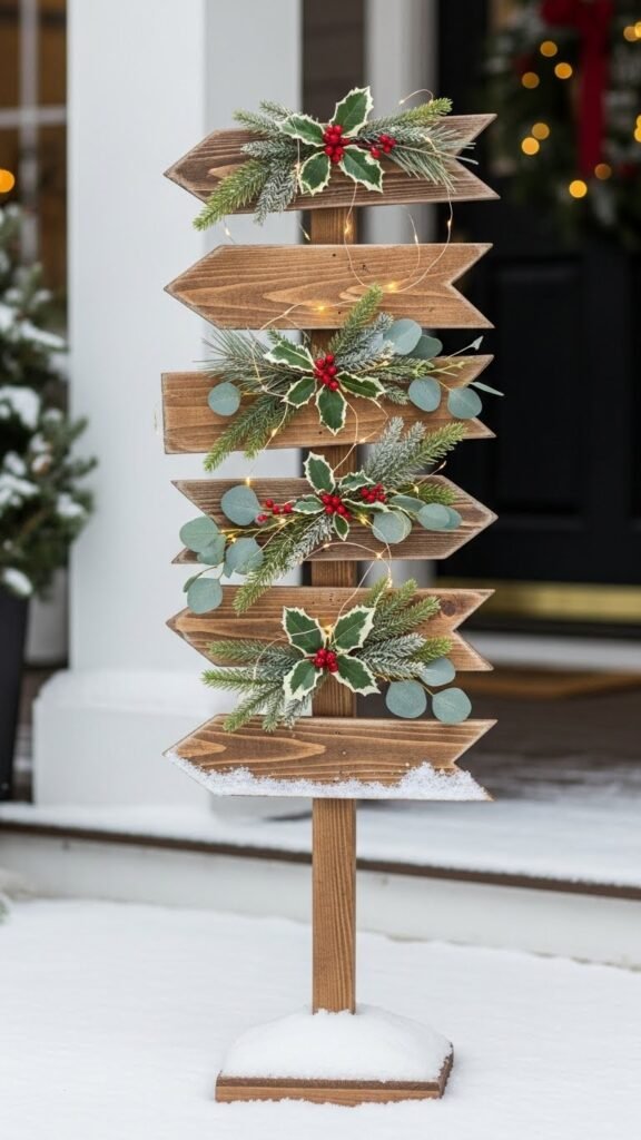 Rustic Wooden Signpost