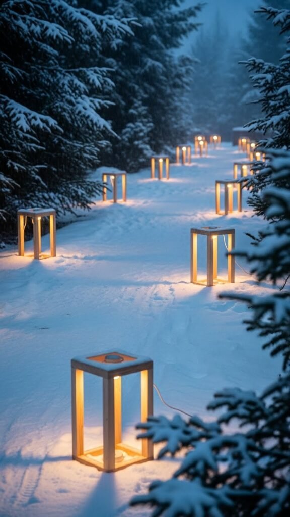 DIY Wooden Lantern Trios