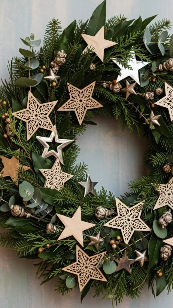 Glittering Star Wreath