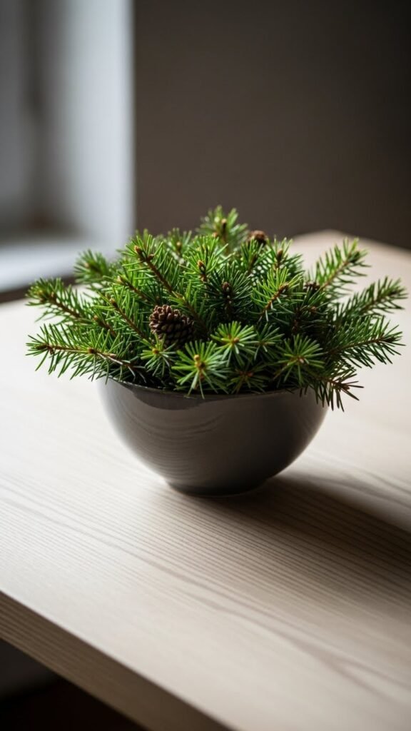Simple Evergreen Cluster Bowl