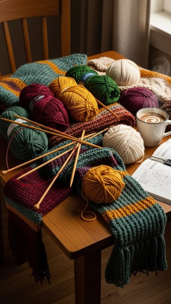 Simple Knitted Scarves