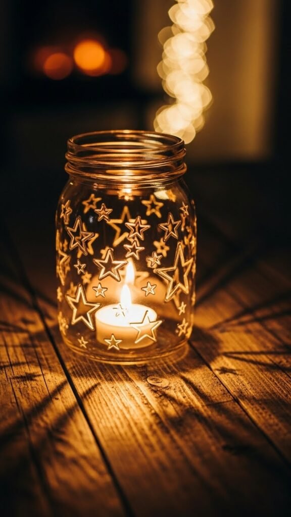 Star-Cut Lantern Jar