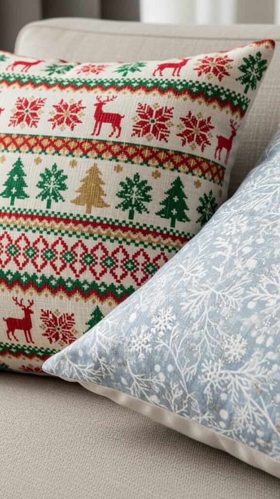 Reversible Christmas Pillow