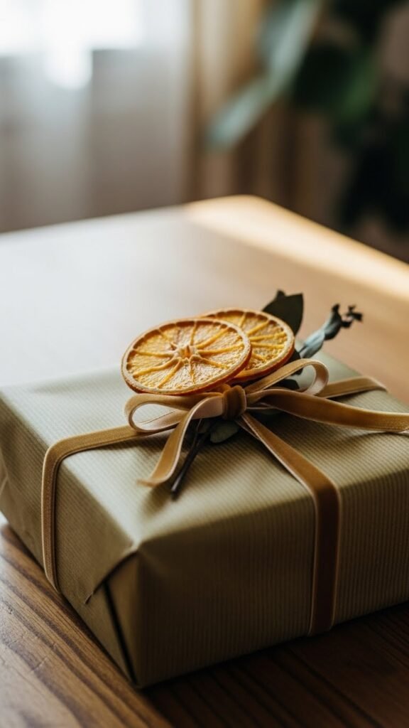  Ribbon-Tied Dried Orange Slices
