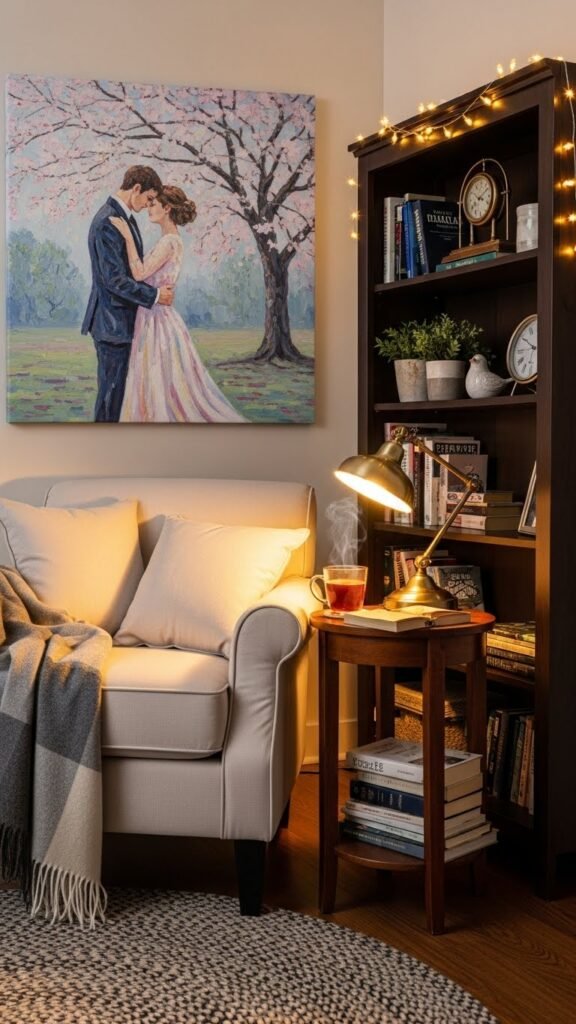 Romantic Quote Art in Reading Corners