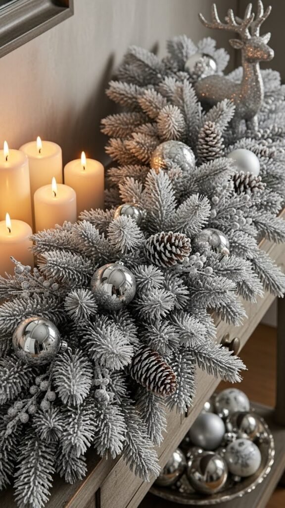 Snowy Pine Branch Garland