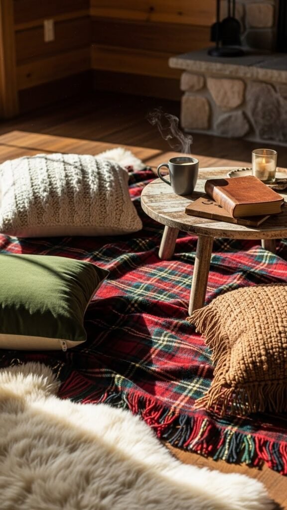 Warm Plaid for Floor Seating