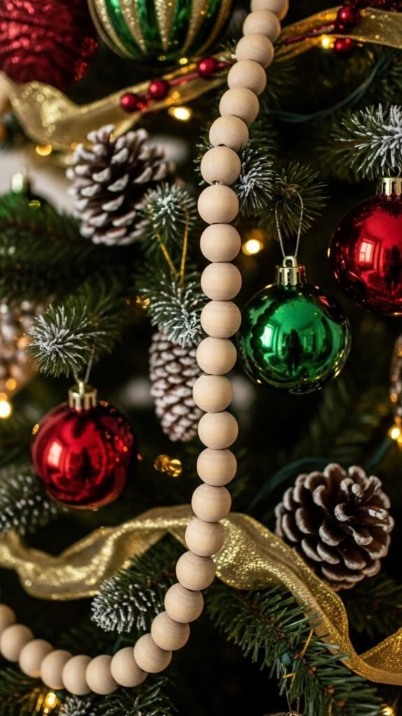 Beaded Wooden Garland