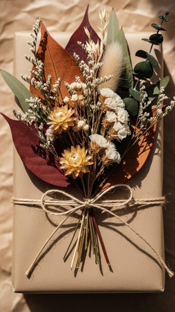 Brown Paper With Dried Botanicals