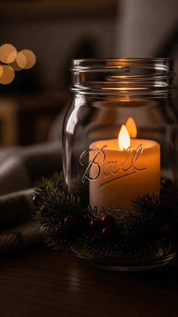 Candle-Style Mini Lantern Jar