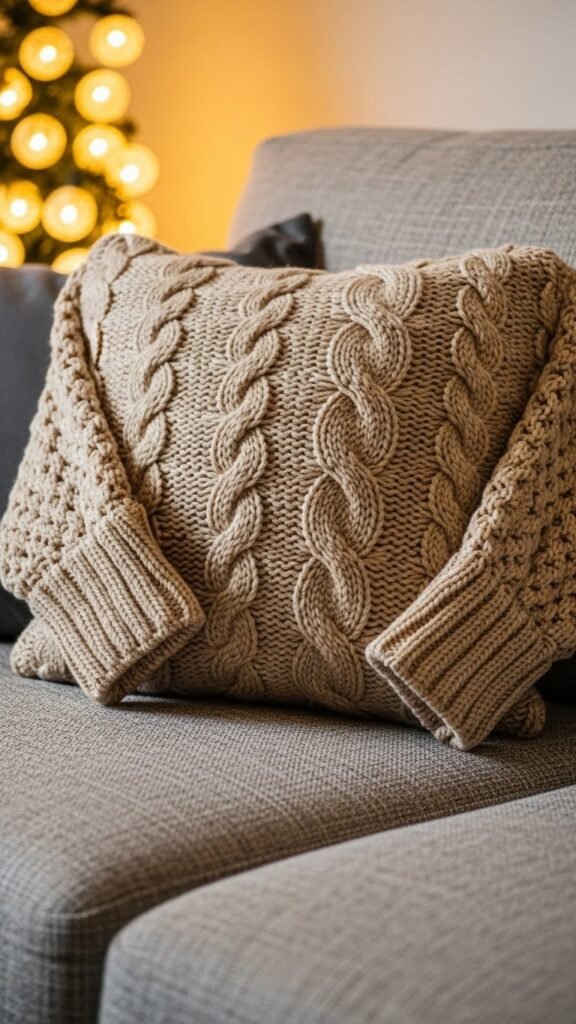 Sweater Sleeve Pillow Cover