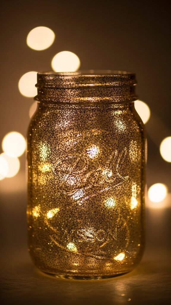 Glitter Glow Mason Jar
