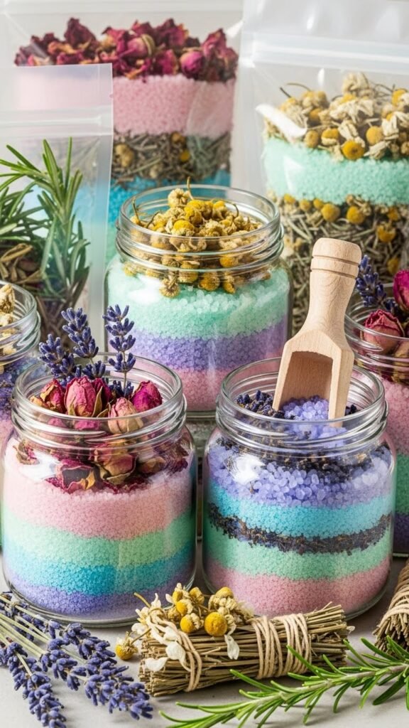  Homemade Bath Salt Packs