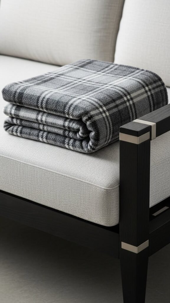 Soft Gray Plaid for Modern Cabins