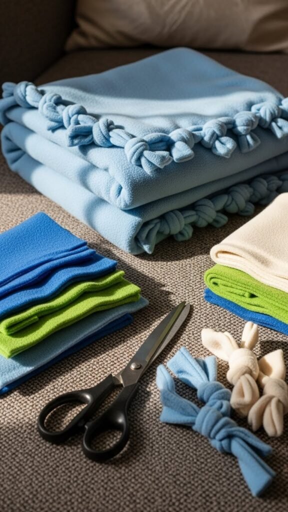 Cozy No-Sew Fleece Blankets