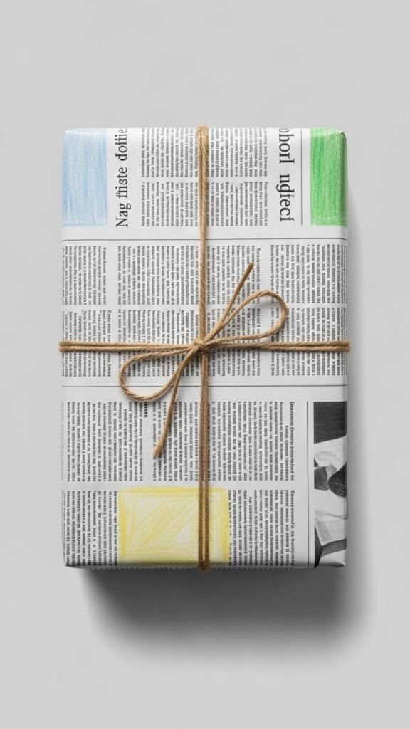 Newspaper With Highlighted Sections