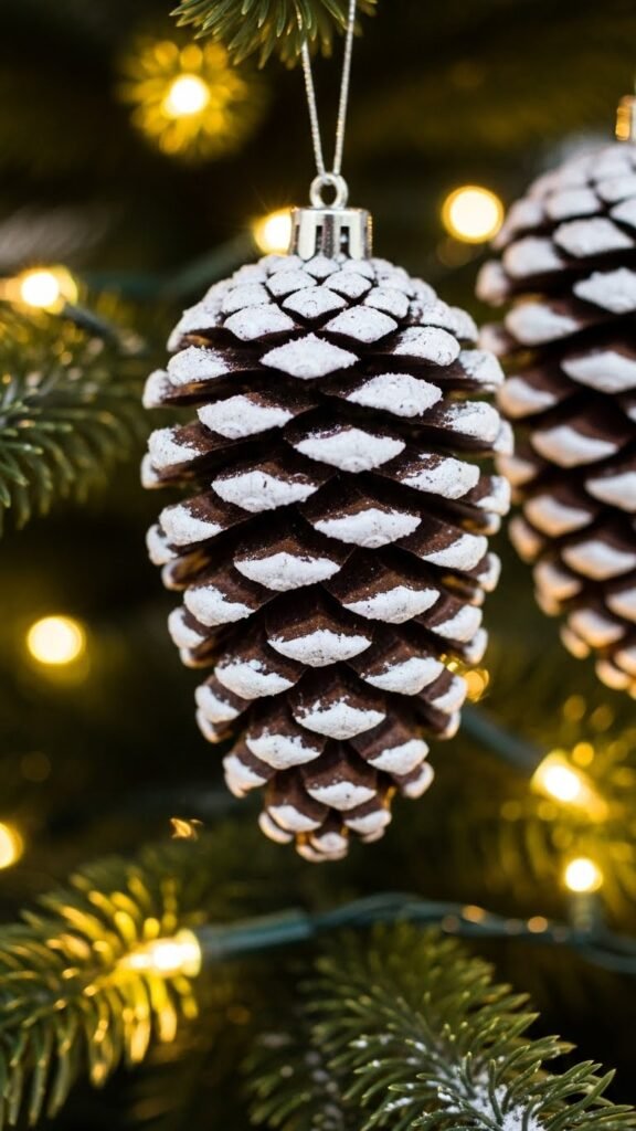 Snow-Dusted Pinecones