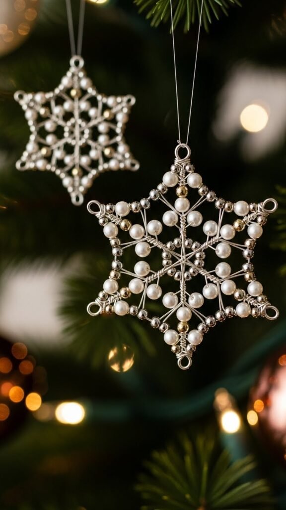  Beaded Snowflake Shapes