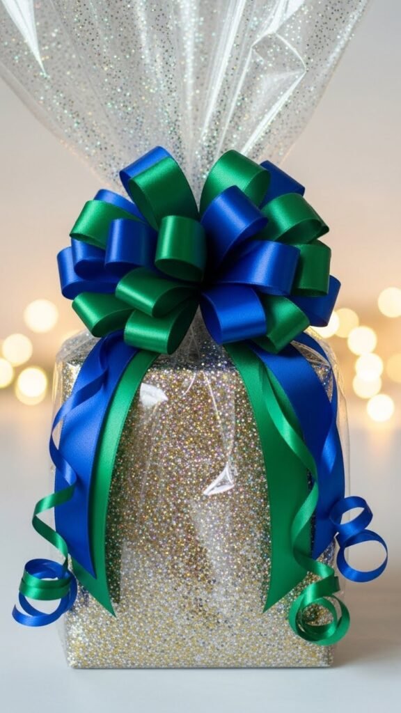 Clear Wrap With Glitter Tissue Inside