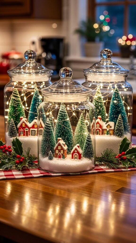 DIY Christmas Cookie Jar Village