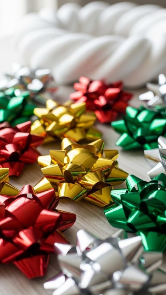 DIY Christmas Gift Bow Wreath