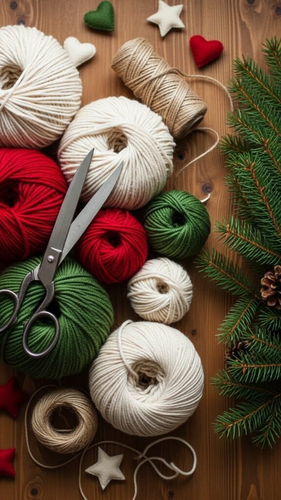 DIY Christmas Wool Ornaments