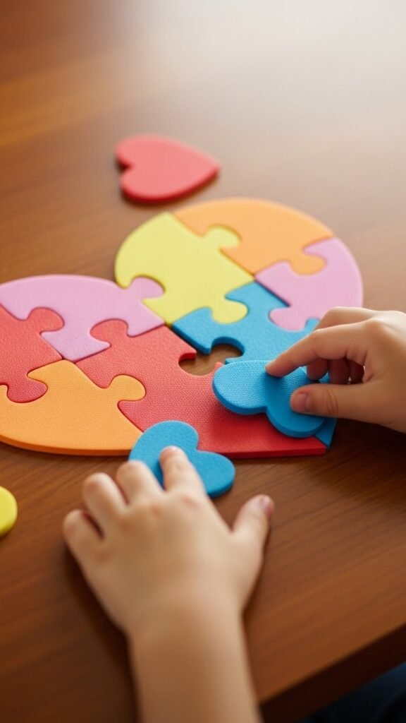 Foam Heart Puzzles