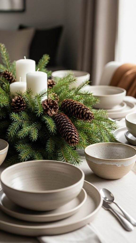 evergreen centerpieces