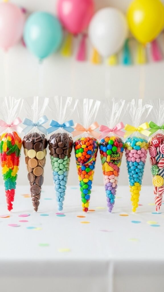 how to assemble candy cones
