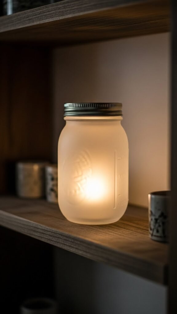 Frosted White Glow Jars