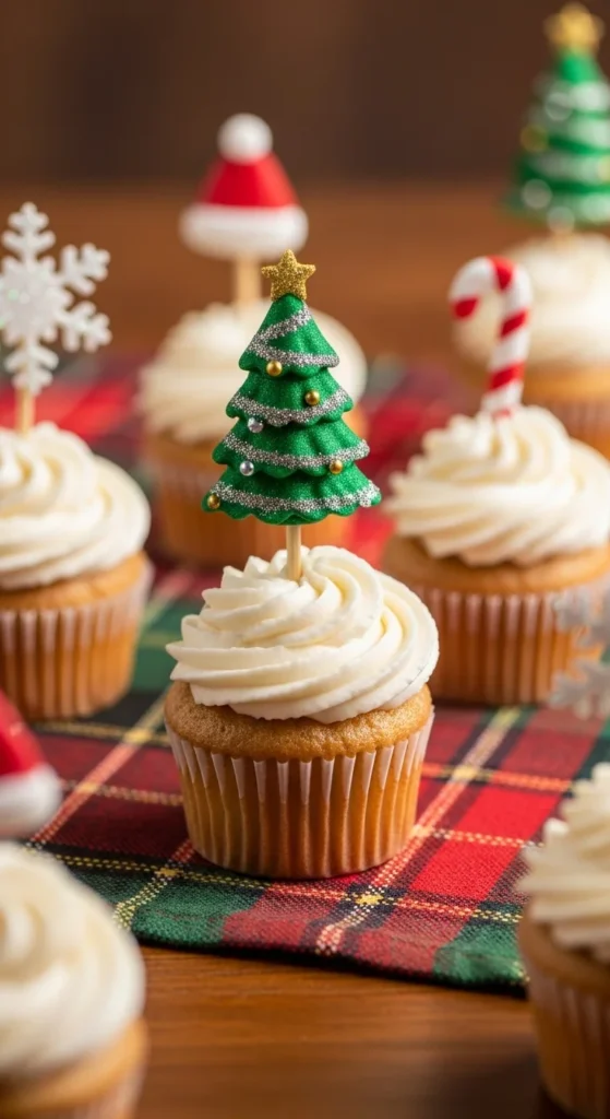 Holiday Tree Cupcake Picks
