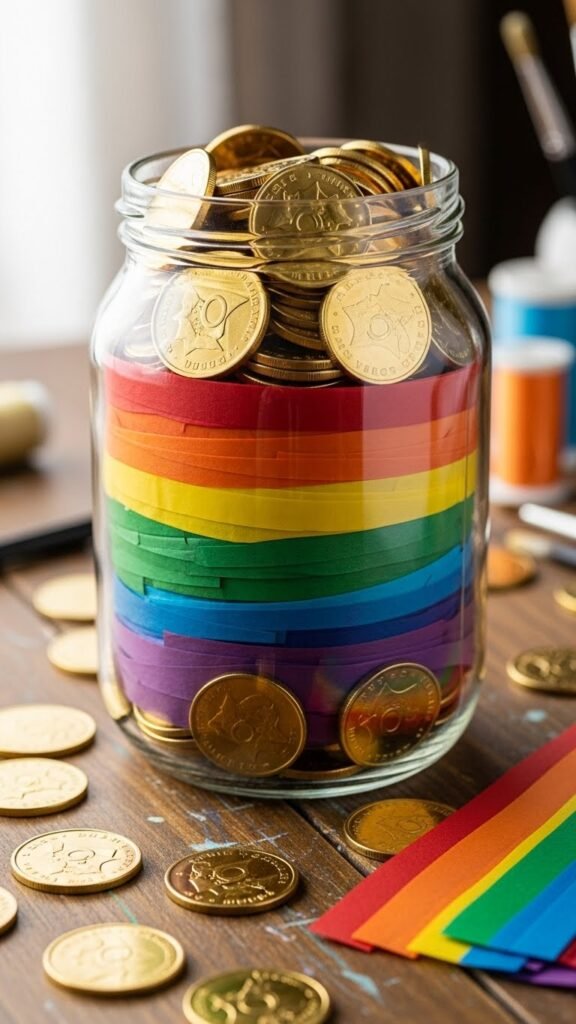 Rainbow Coin Treasure Jar